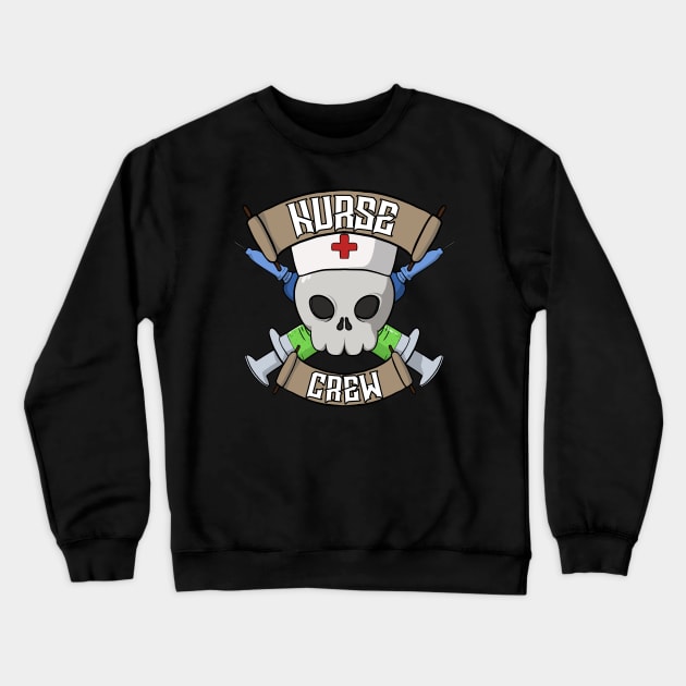 Nurses crew Jolly Roger pirate flag Crewneck Sweatshirt by RampArt